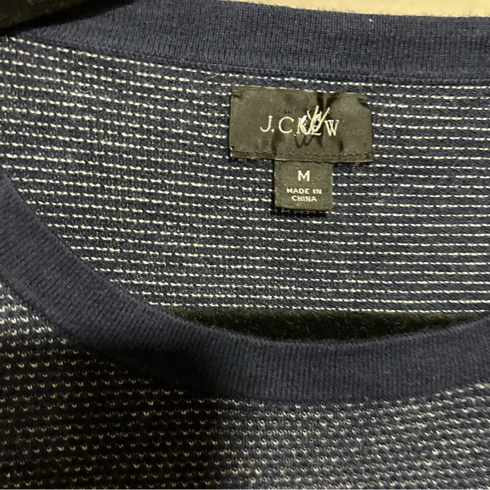 J.Crew Cotton Cashmere piqué crewneck sweater in birdseye stitch